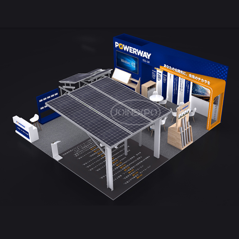 Booth Design and Construction for Japan Spring Smart Energy Exhibition – Baowei New Energy, a Global Leading Photovoltaic Solution Provider